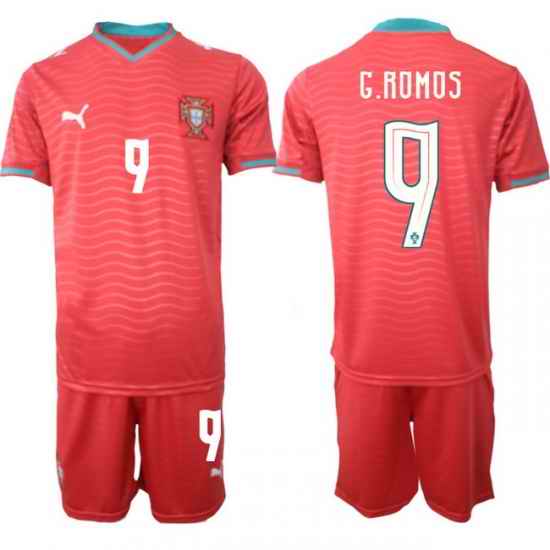 Portugal 2026 FIFA World Cup Soccer Jersey Red #9 G.ROMOS